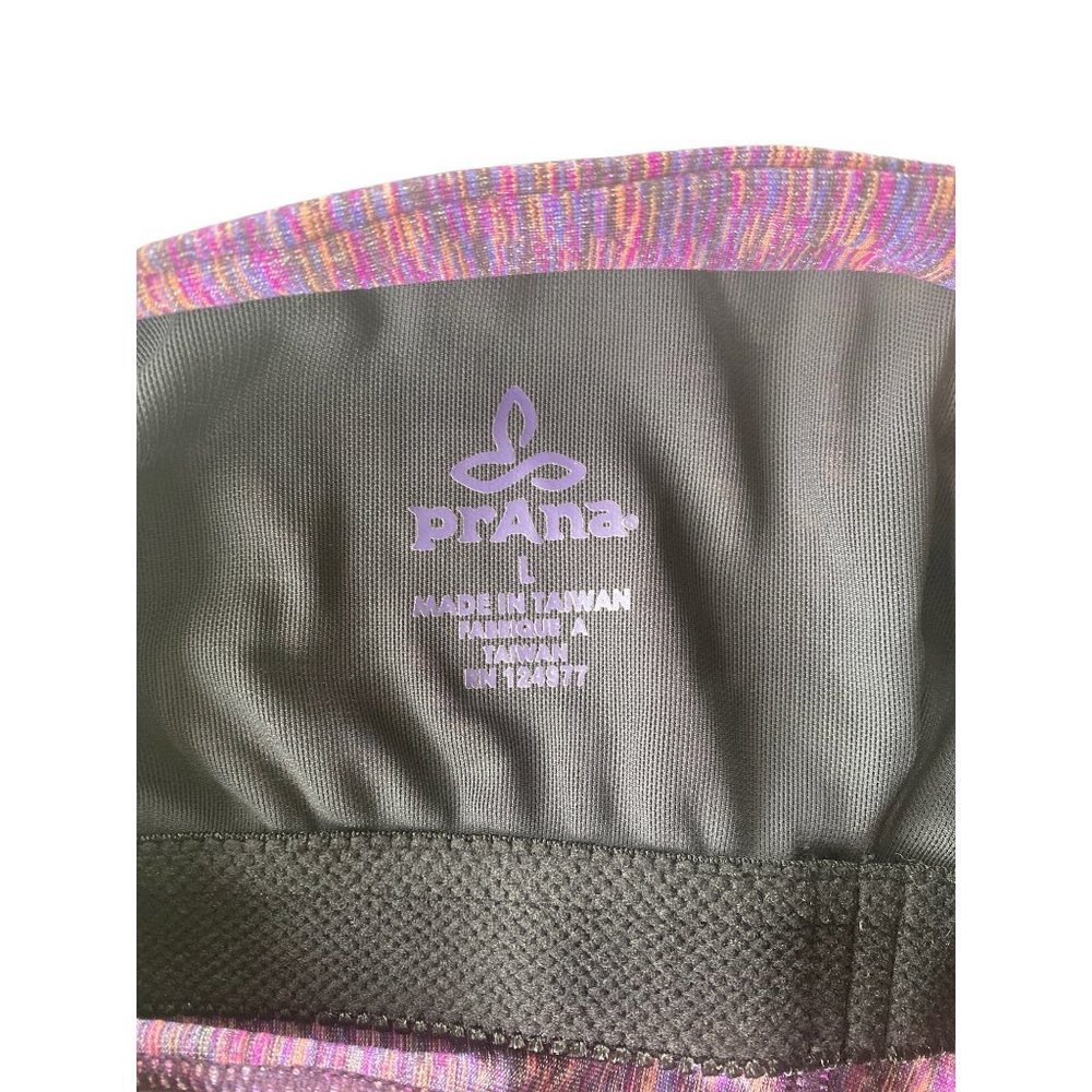 Prana Amaya Purple Space Dye Tank Dress Racerback Built In Bra Large Stretch - Picture 6 of 13